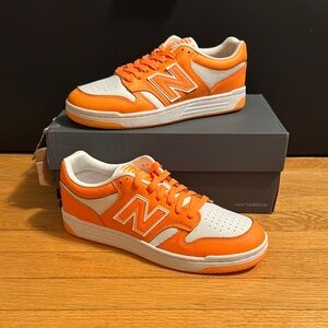 New Balance 480 Orange and White